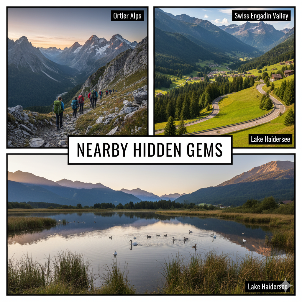 Hidden Gems Ortler Alps, Swiss Engadin Valley, Lake Haidersee