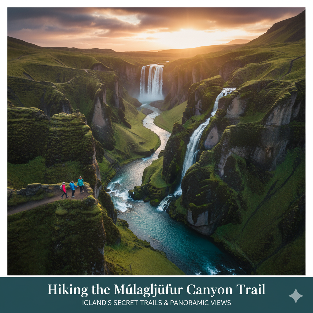 Hiking the Múlagljúfur Canyon Trail