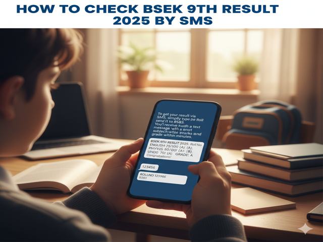 How to Check BSEK 9th Result 2025 by SMS