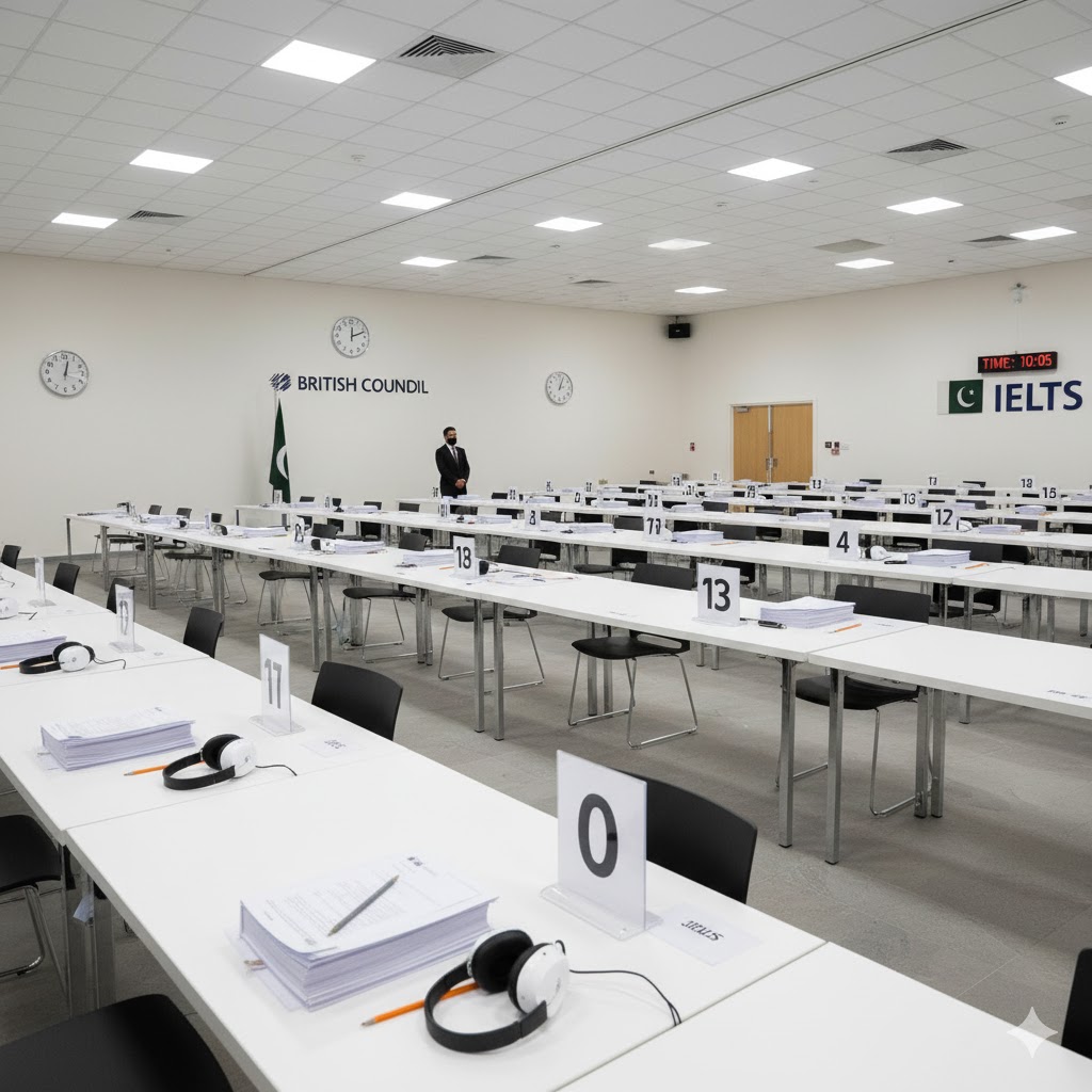 IELTS test center in Lahore equipped for British Council paper-based exam 2025