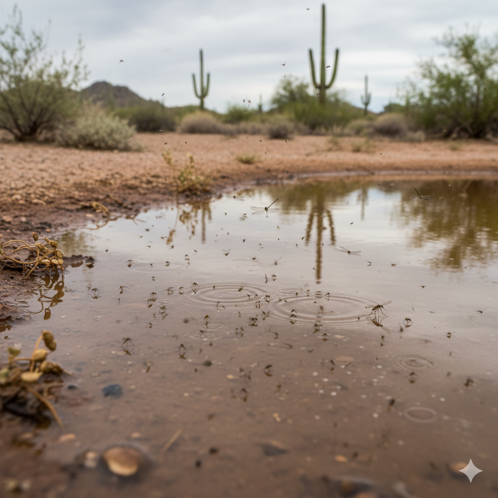 ephemeral desert pool wildlife Sonoran desert insects