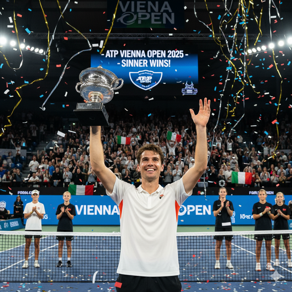 Jannik Sinner Vienna Open 2025 celebration