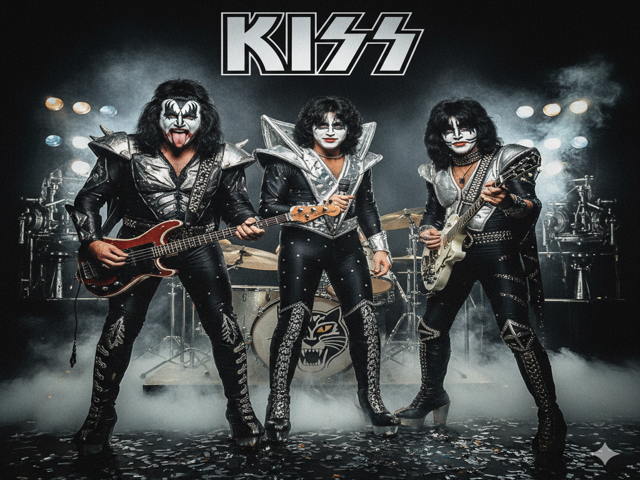 KISS band photo 1970s makeup