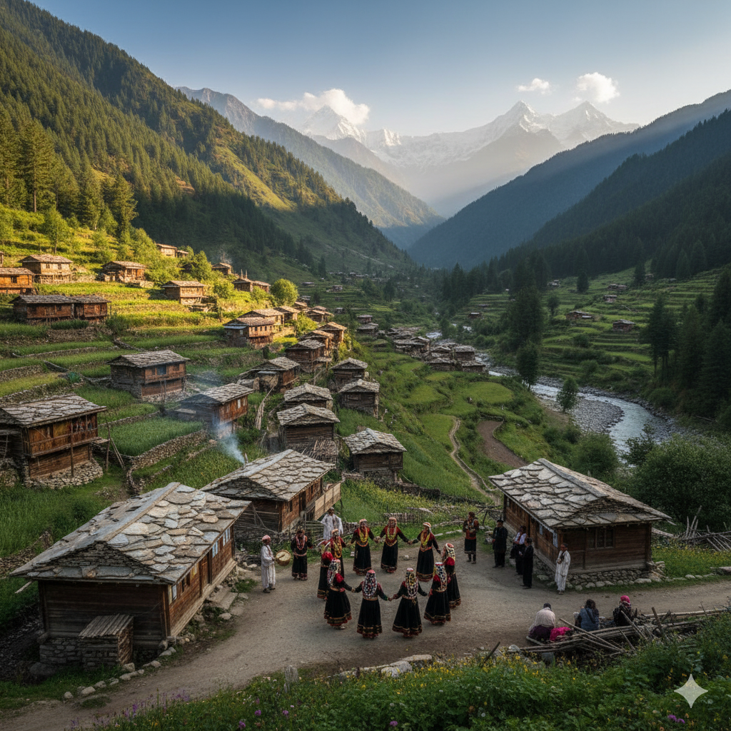 Kalash Valleys, highlighting their unique cultural elements and architecture