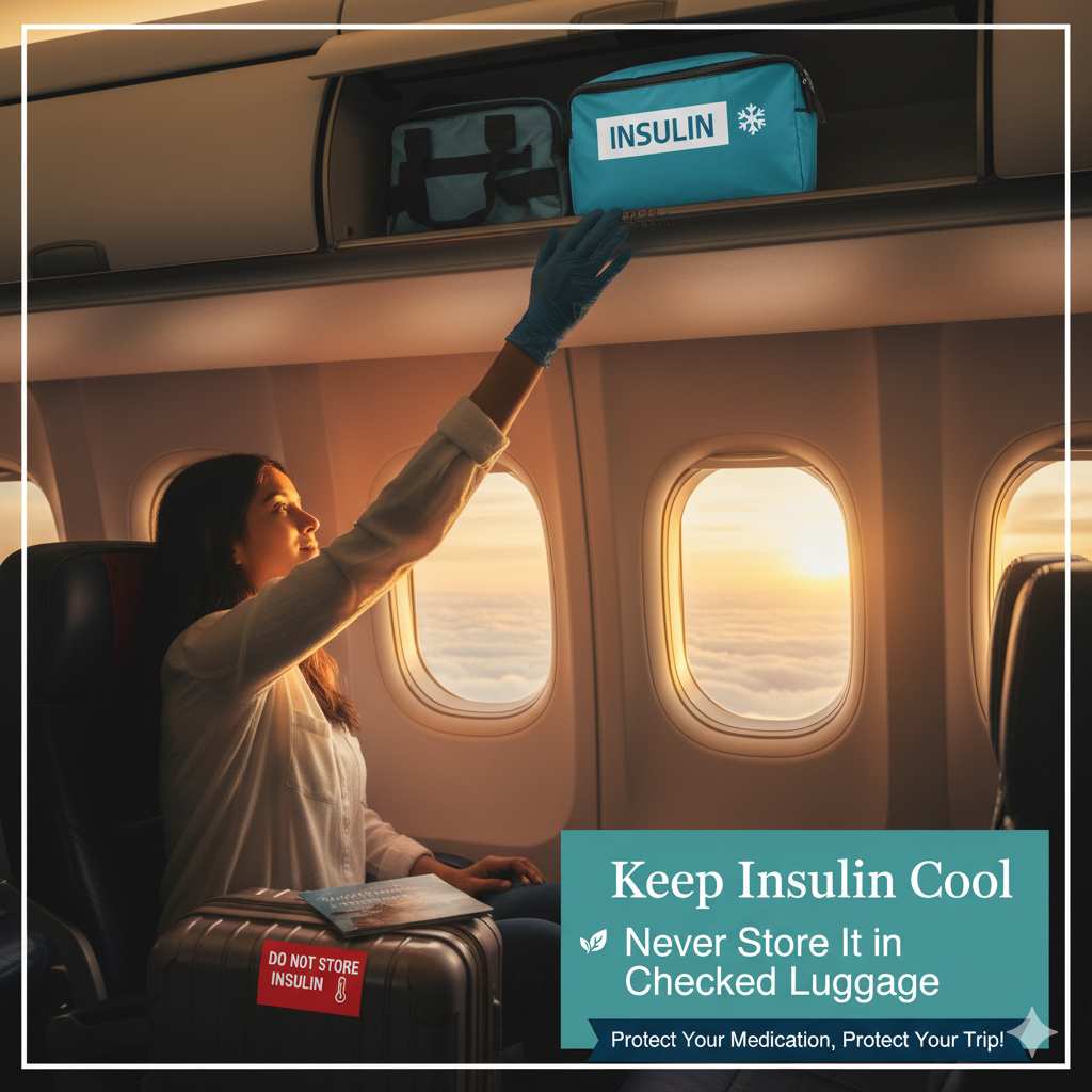 Keep Insulin Cool — Never Store It in Checked Luggage