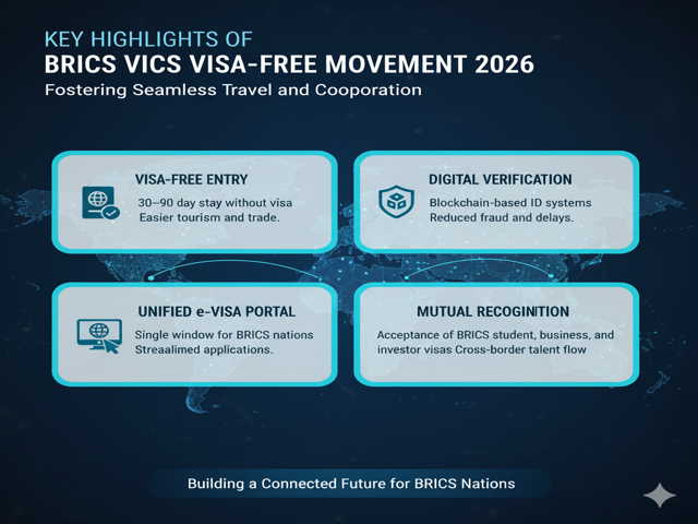 Key Highlights of BRICS Visa-Free Movement 2026