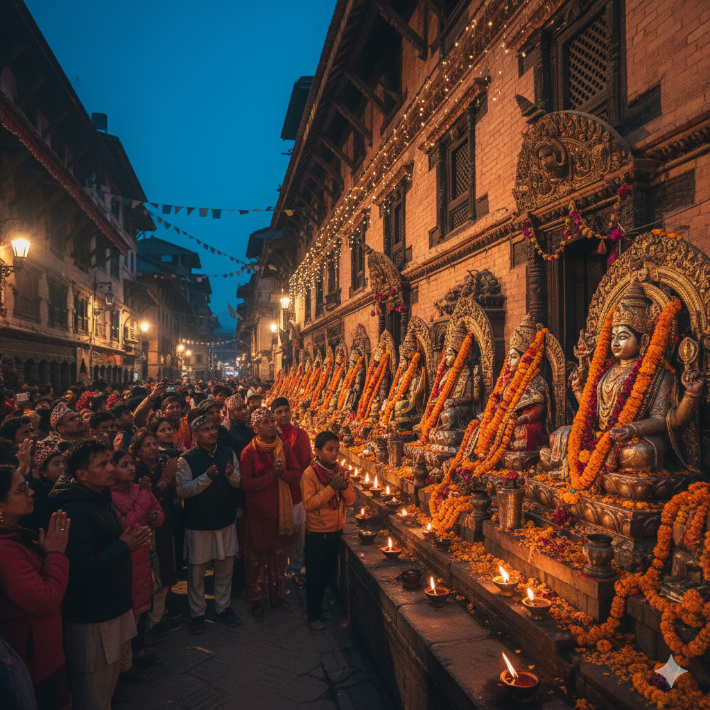 Kumari Jatra - Display of Deities
