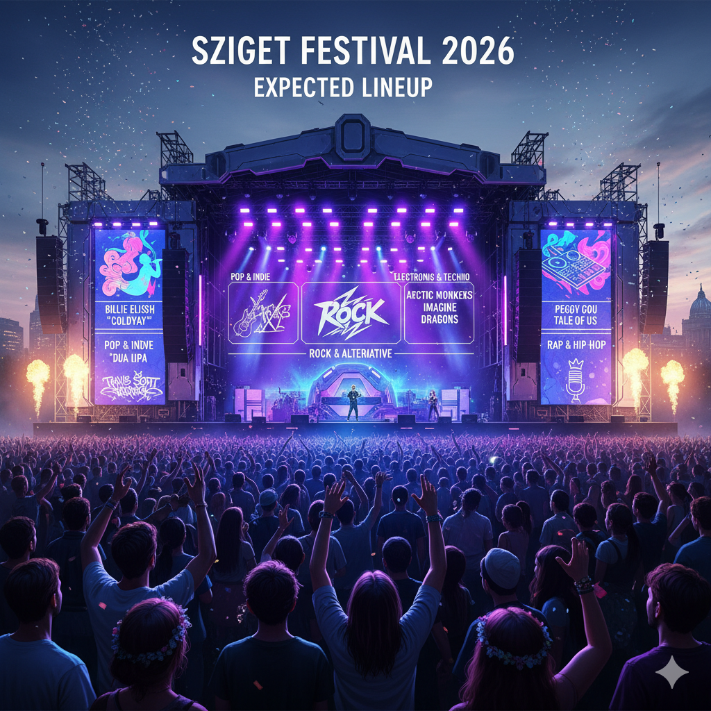 Lineup for Sziget Festival 2026 
