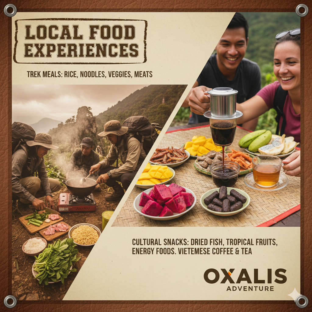 Local Food Experiences During Trek Vietnam Caves
