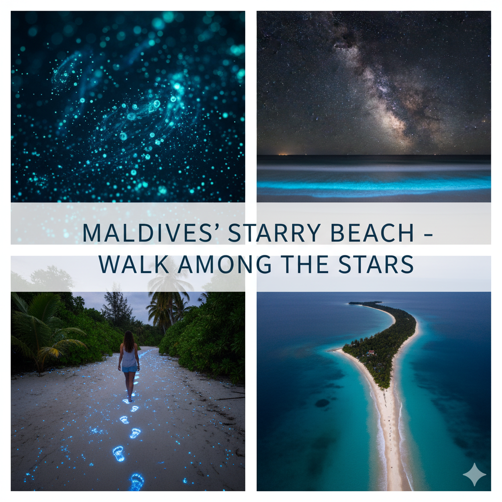 Maldives Starry Beach – Walk Among the Stars