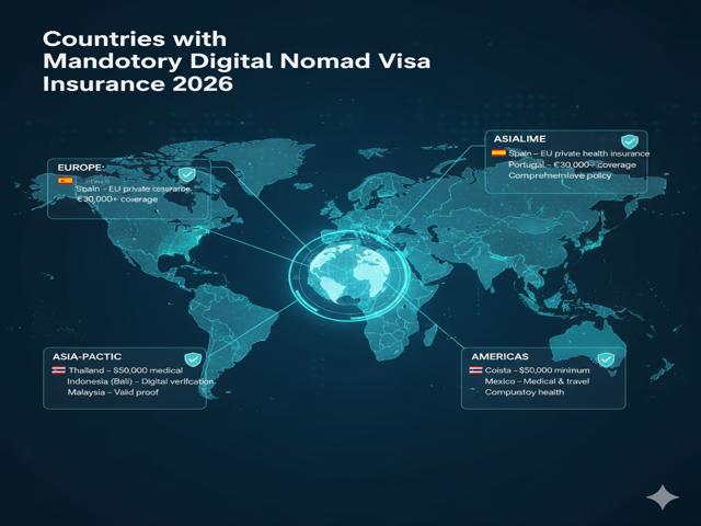 Mandatory Countries Digital Nomad Visa Insurance 2026