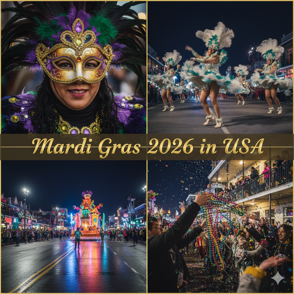 Vibrant Mardi Gras 2026 in USA