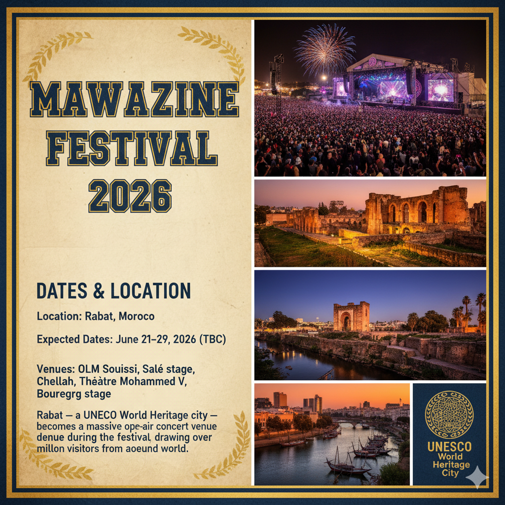 Mawazine Festival 2026 Dates & Location