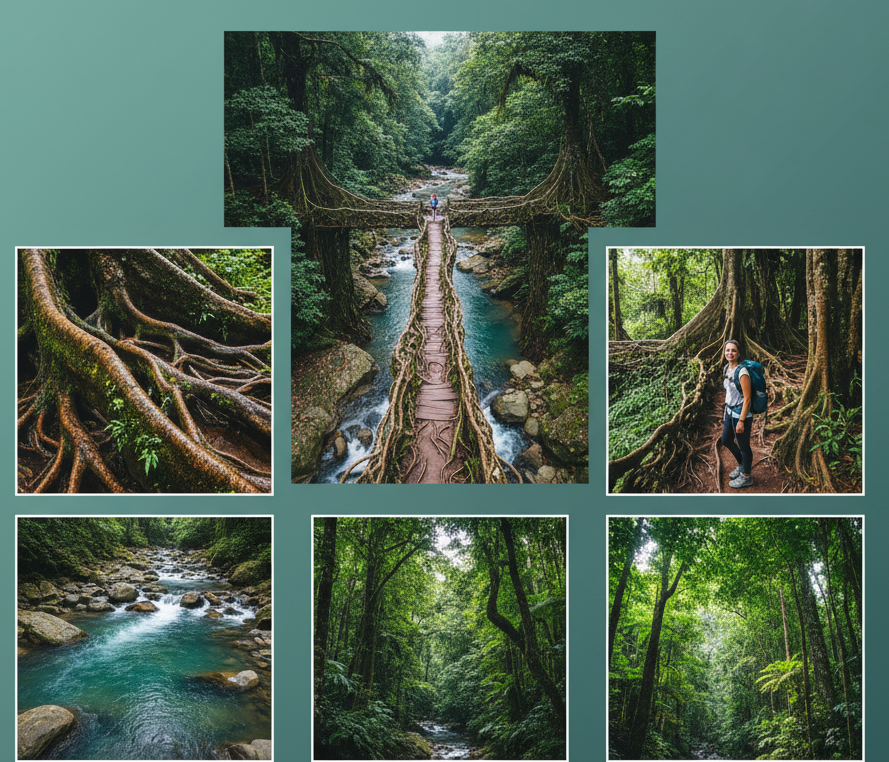 Meghalaya Root Bridge - Double Decker Living Root Bridge