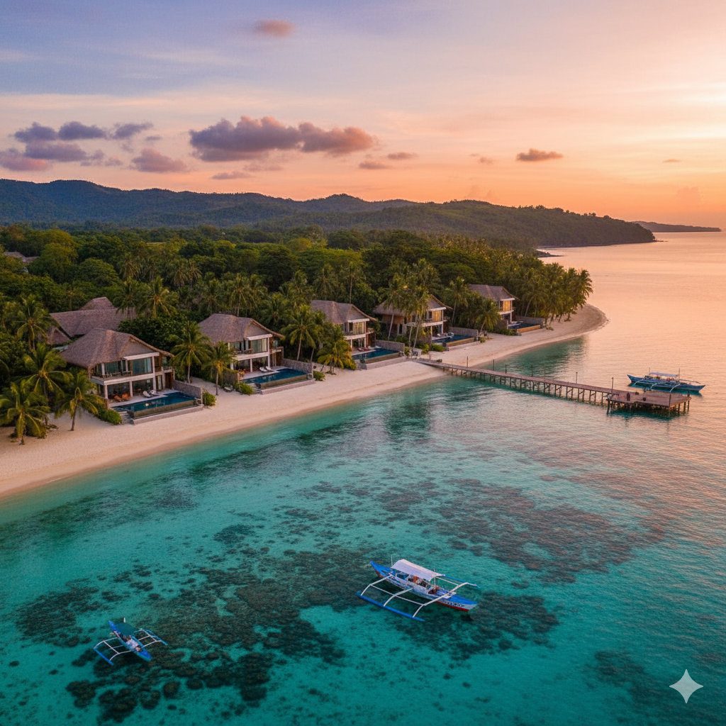 Misibis Bay Resort luxury villas on Cagraray Island
