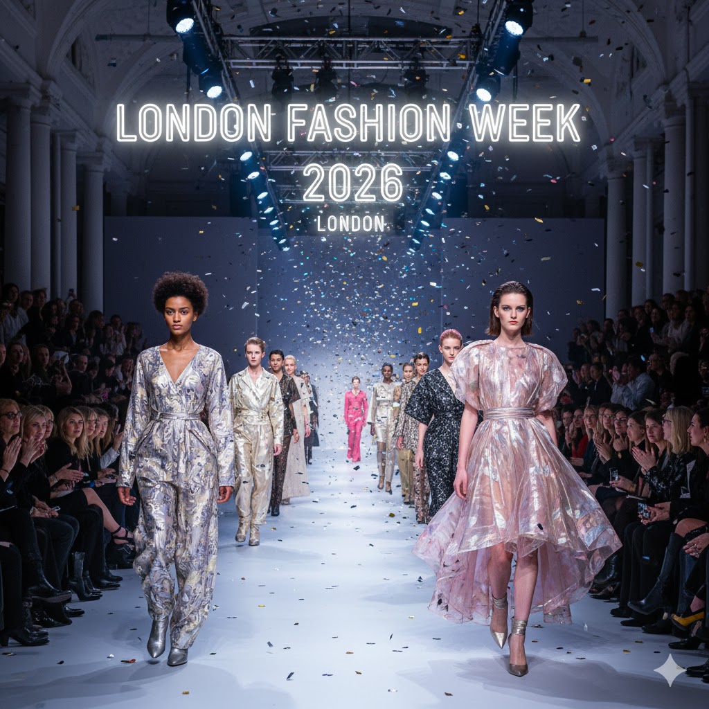 Models walking the runway at London Fashion Week 2026