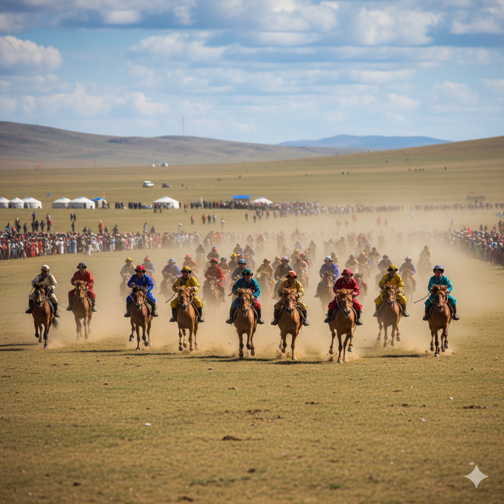 Naadam horse racing