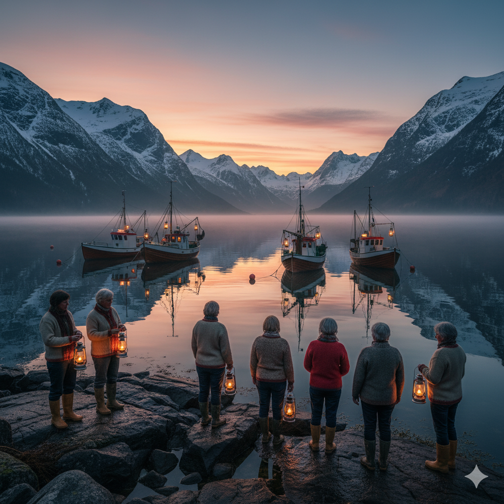 fishermen’s dawn rituals Norway fjord blessing