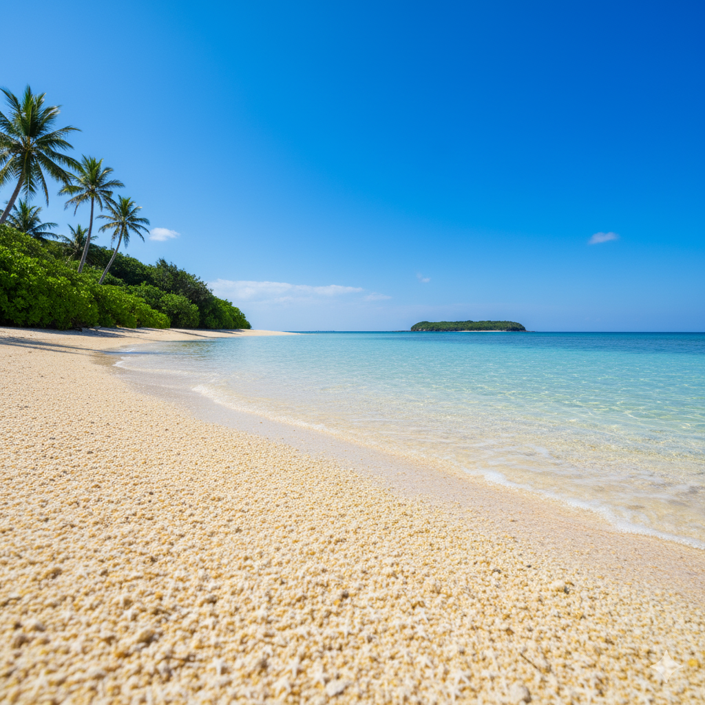 phosphorescent mineral beach Okinawa Japan star sand glowing under moonlight
