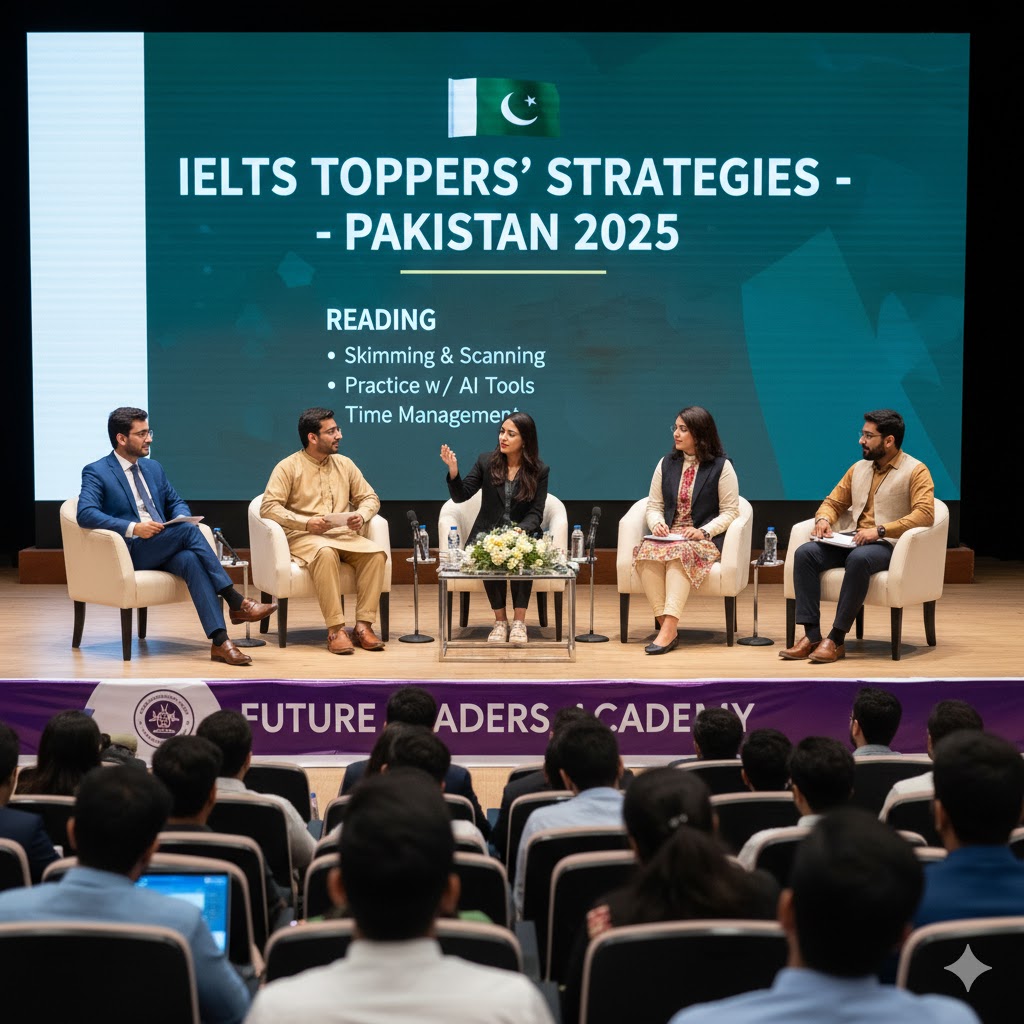 Pakistani IELTS toppers sharing their 2025 preparation strategies, offering valuable insights to aspiring test-takers