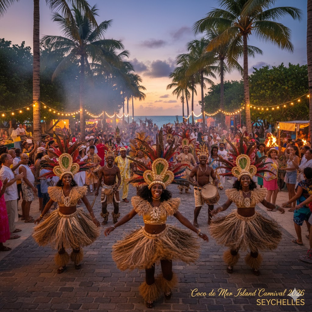 Performers at Coco de Mer Island Carnival 2026 Seychelles