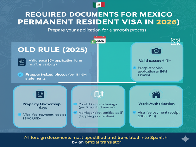 Required Documents for Mexico Permanent Resident Visa