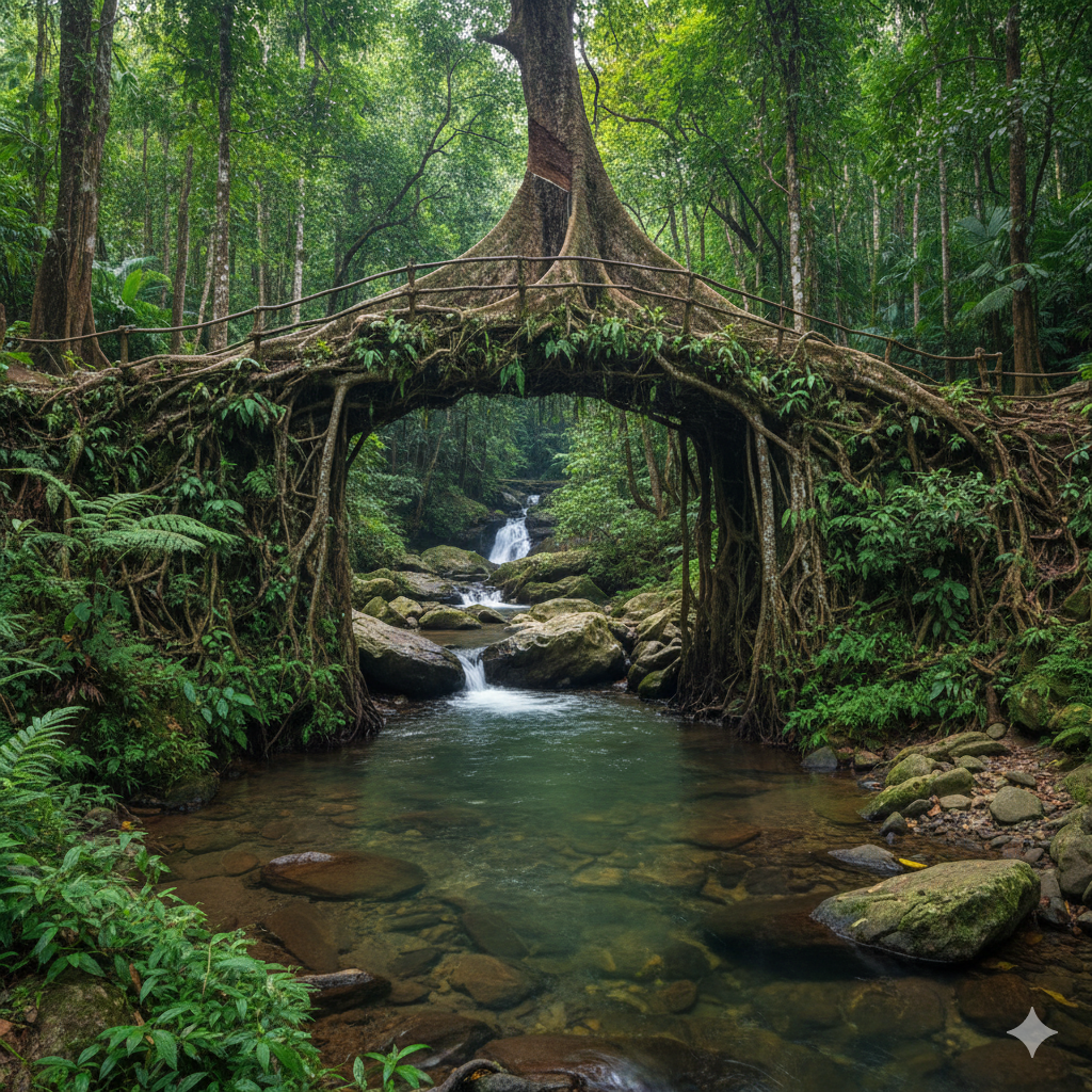 Riwai Single Root Bridge, Mawlynnong