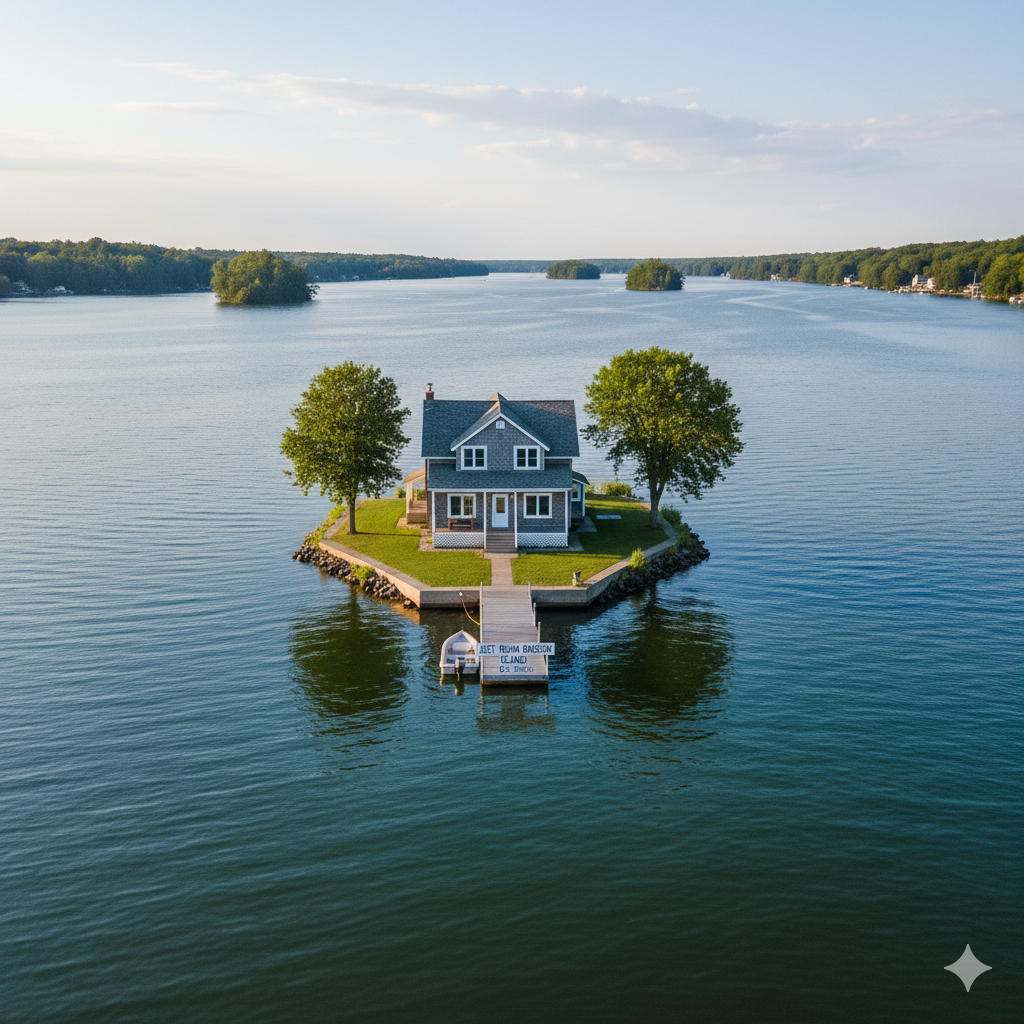 Room Enough Island - lakeside house 