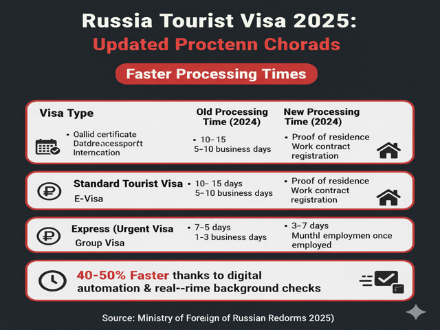 Russia Tourist Visa 2025 Updated Processing Times
