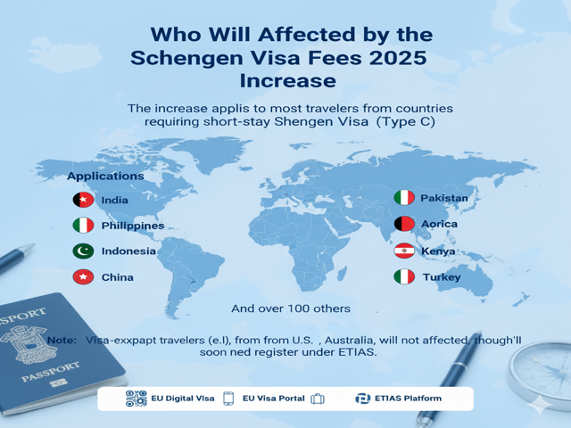 Schengen Visa fee increase in 2025