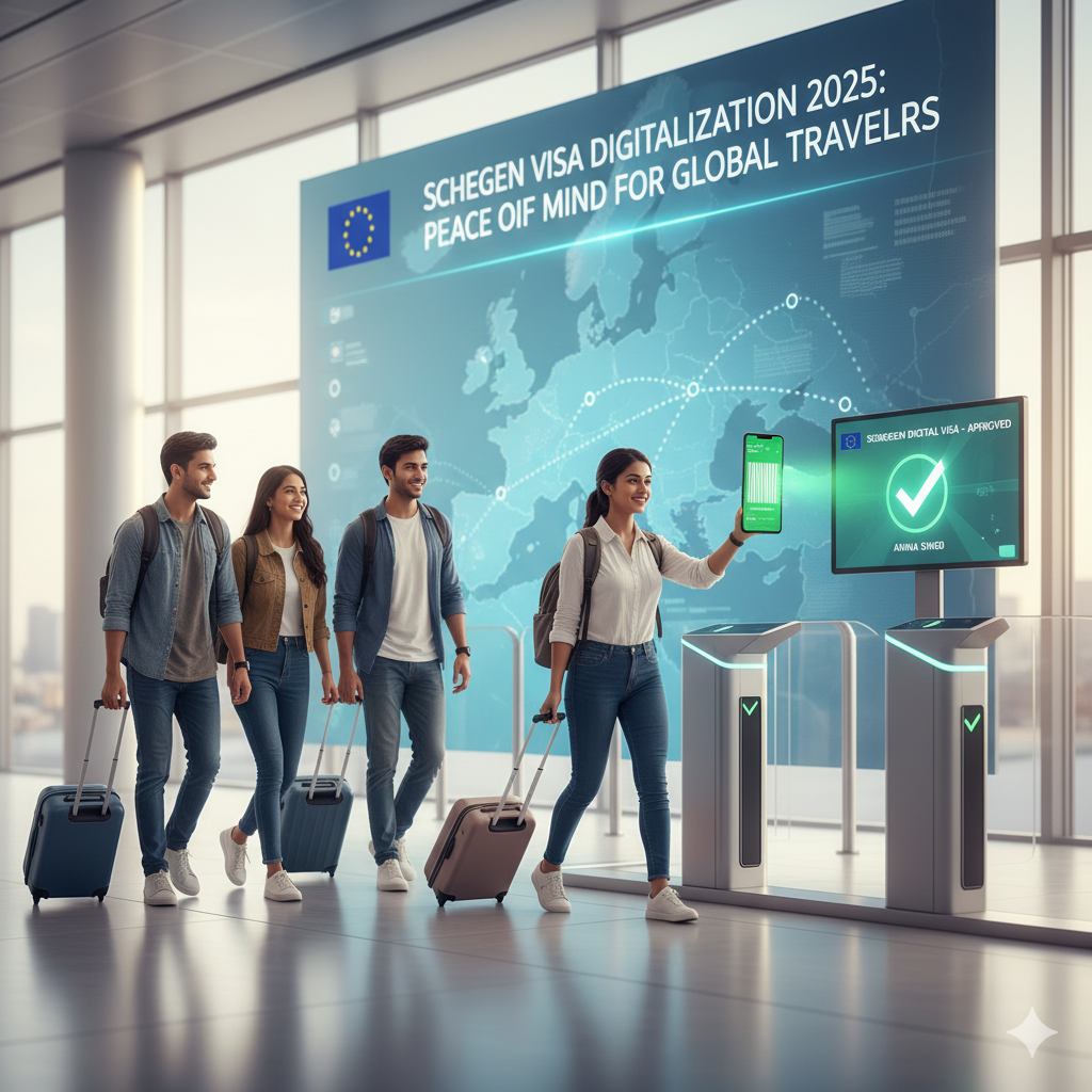 Schengen visa digital approval traveler 2025