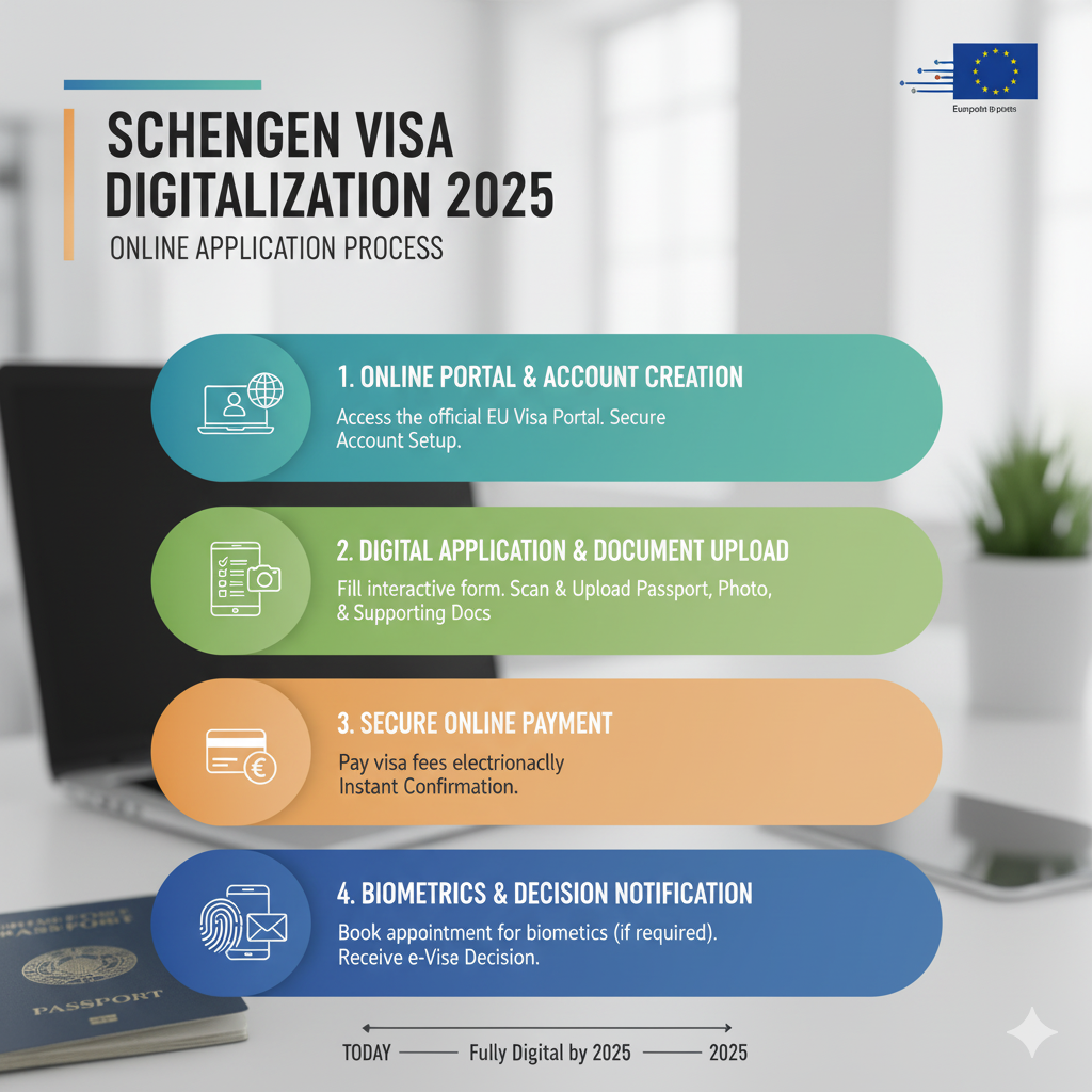 Schengen visa digitalization 2025 online application process