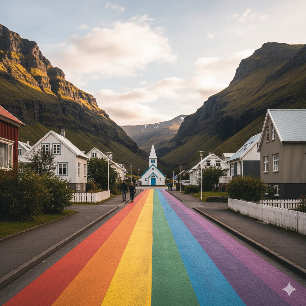 Seyðisfjörður village rainbow street Iceland off the beaten path