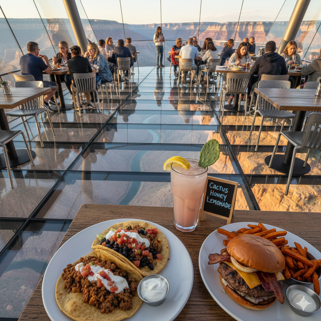 Sky View Restaurant experience, unique dining with the Grand Canyon