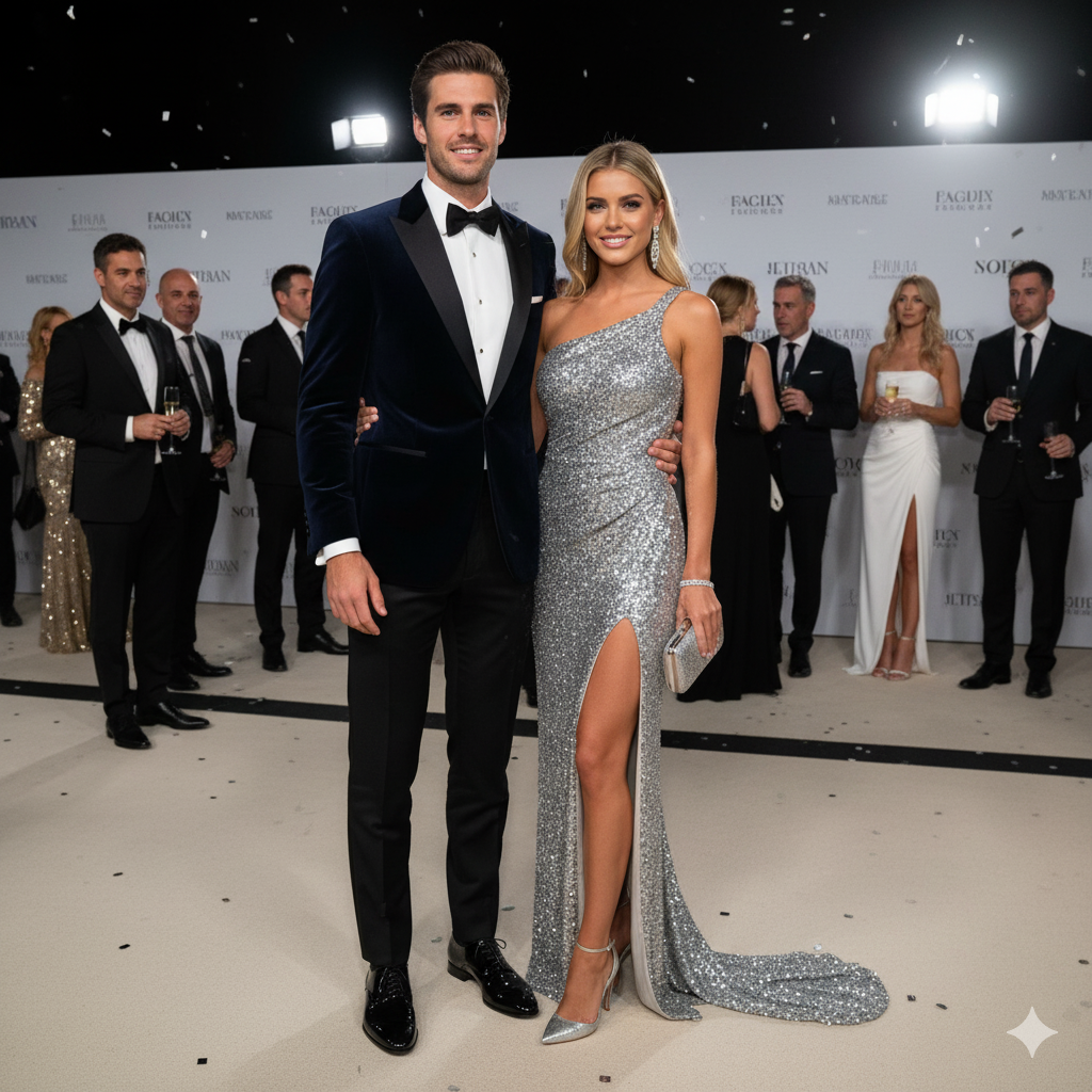 Tennis star Taylor Fritz and influencer Morgan Riddle attend a fashion event together