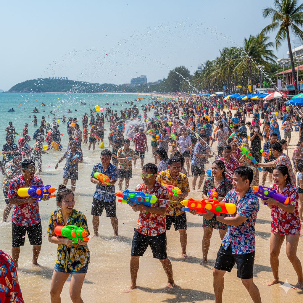 Thai New Year 2026 - Pattaya – Beachside Water Fights