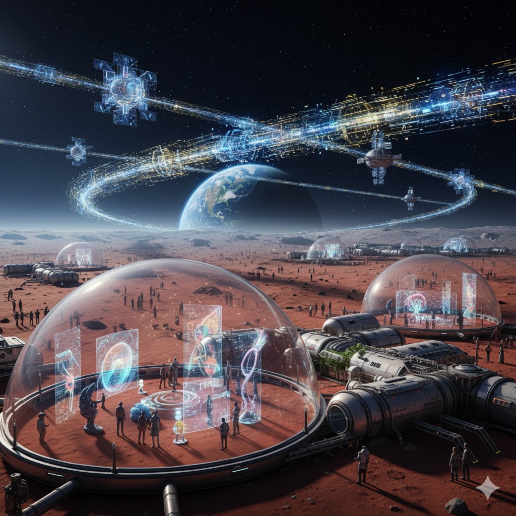 The Future Lunar and Martian Art Colonies
