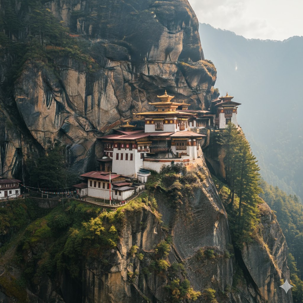 Tiger’s Nest Monastery on mountain cliff, Bhutan