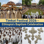 Ethiopian Orthodox Christians celebrating Timkat Festival 2026 in Gondar