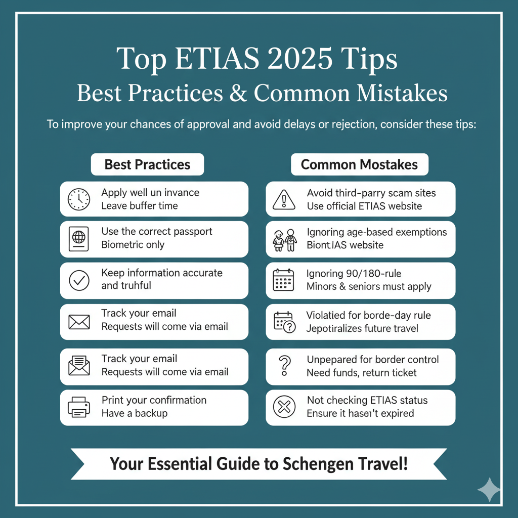Top ETIAS 2025 Tips, Best Practices & Common Mistakes