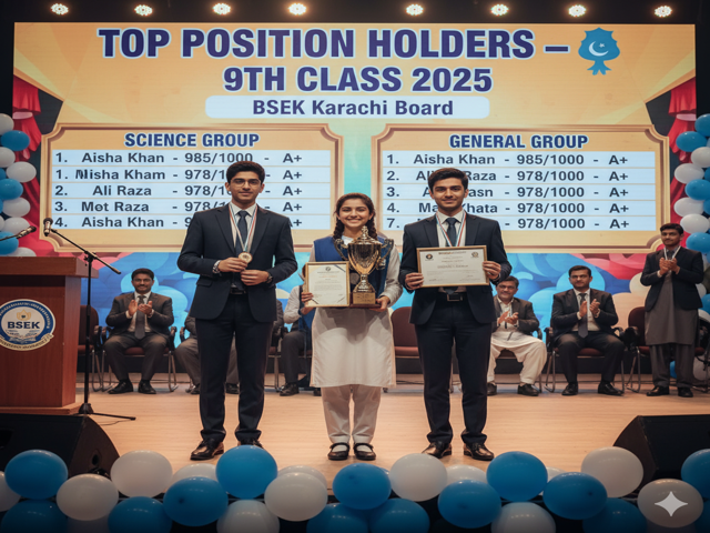 Top Position Holders 9th Class 2025