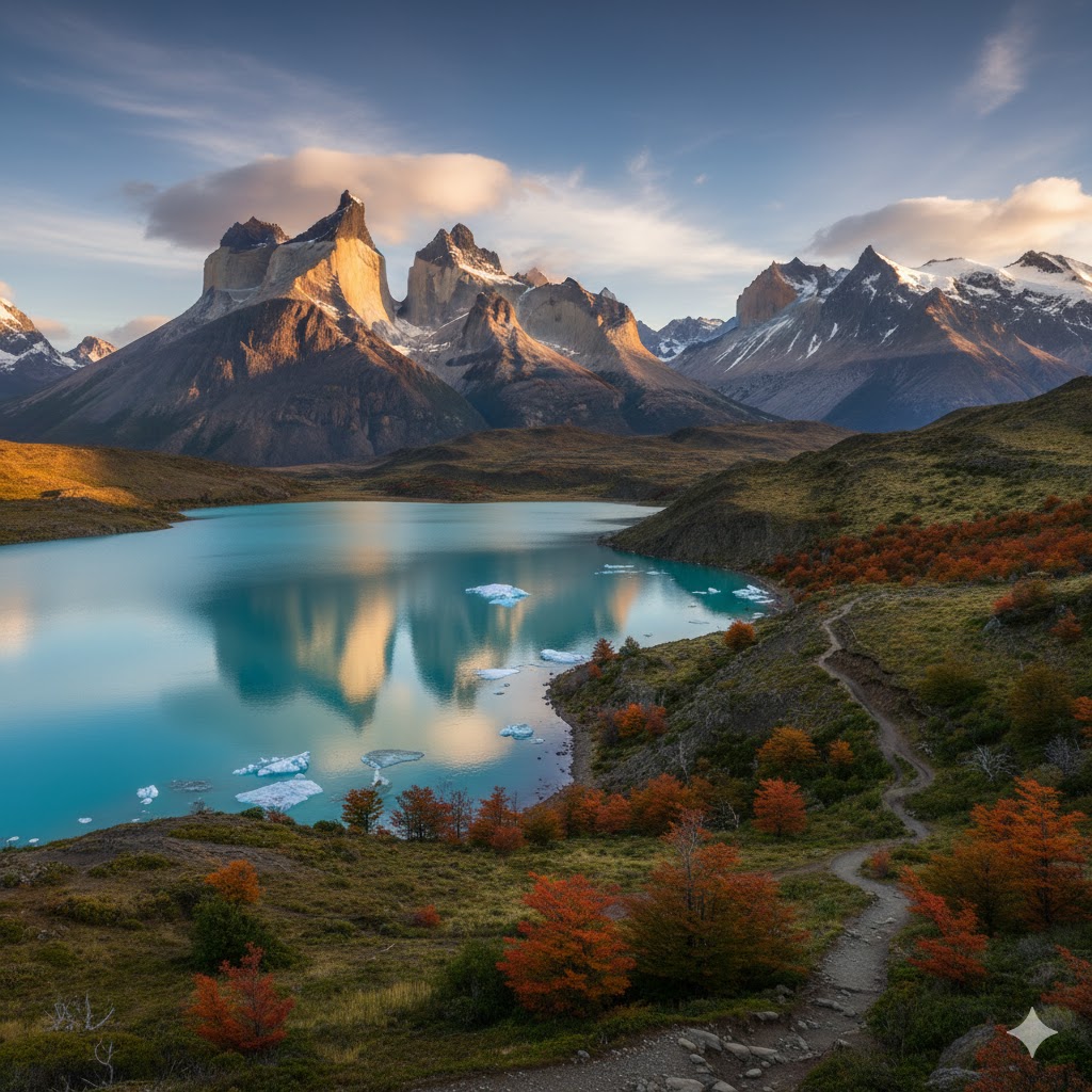 Torres del Paine National Park mountains, Chile
