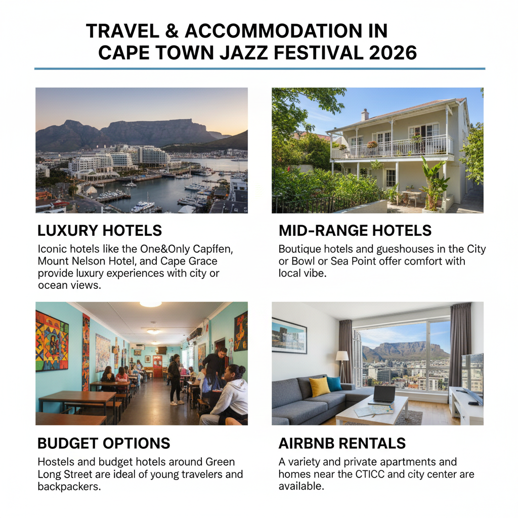 Travel and Accommodation in Cape Town Jazz Festival 2026