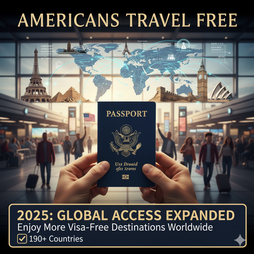 Traveler holding US passport at airport 2025