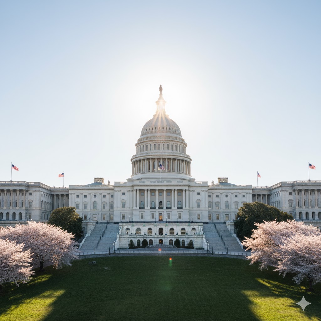 U.S. Capitol Hill under bright sunlight representing major government reforms 2025