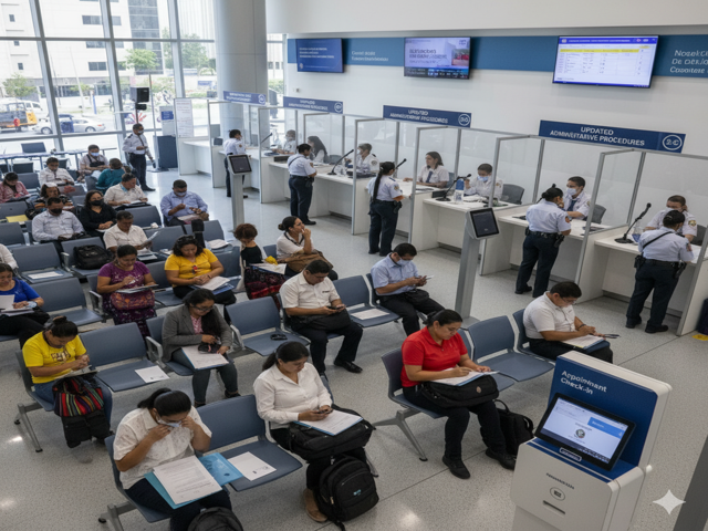 US Embassy visa interview hall 2025