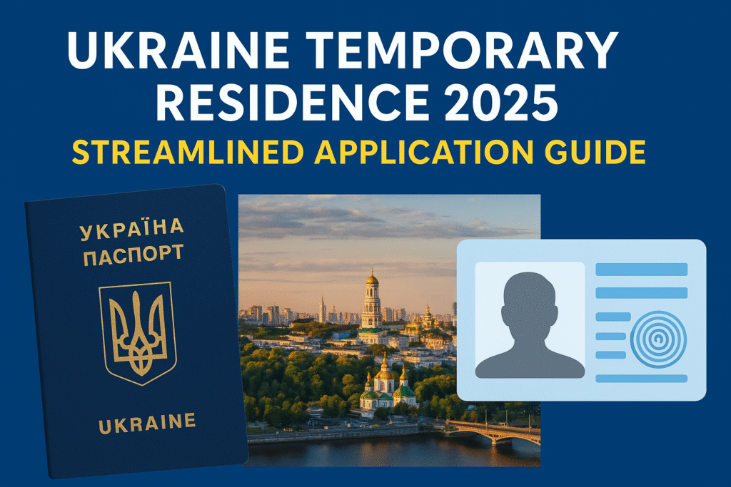 Ukraine Temporary Residence 2025 Permit application process infographic