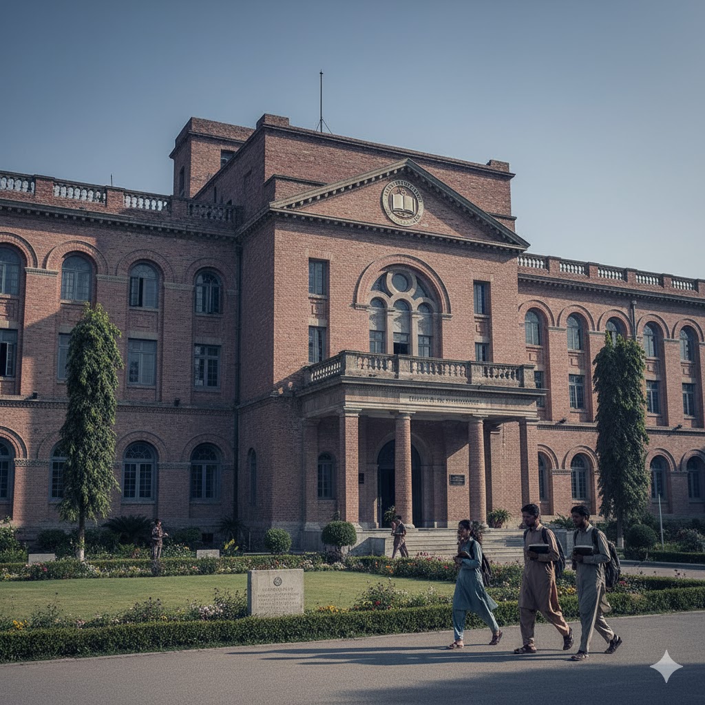 University of Peshawar’s academic block where affected departments are located