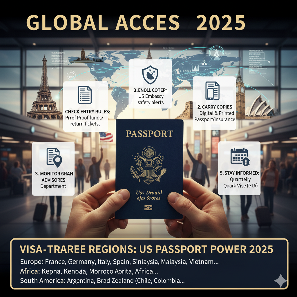 Visa-Free Regions for US Passport Power