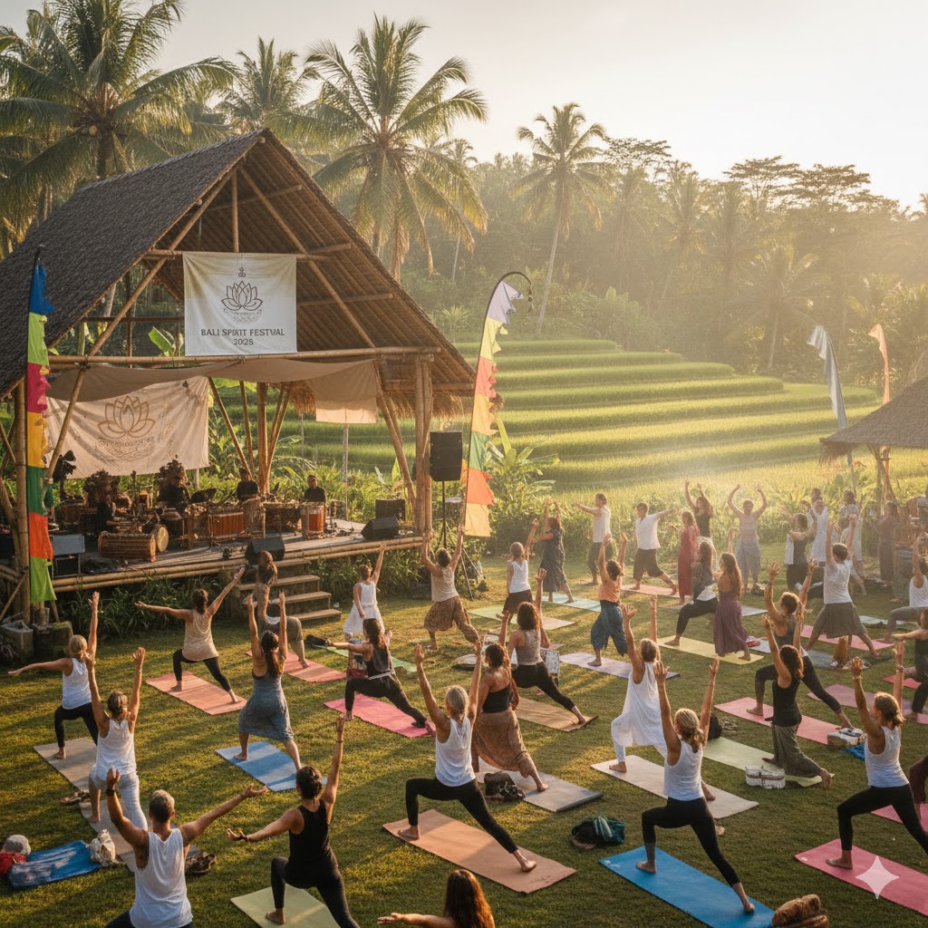 Yoga and dance sessions at Bali Spirit Festival 2026
